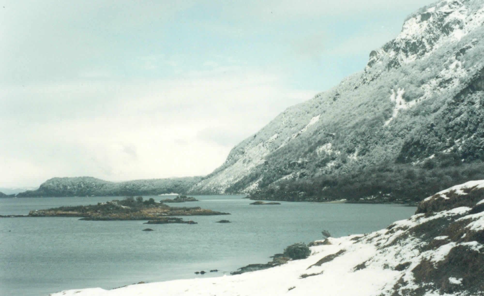 Photo of Lapataia Bay - a beautiful lake of tranquility next to a mountain